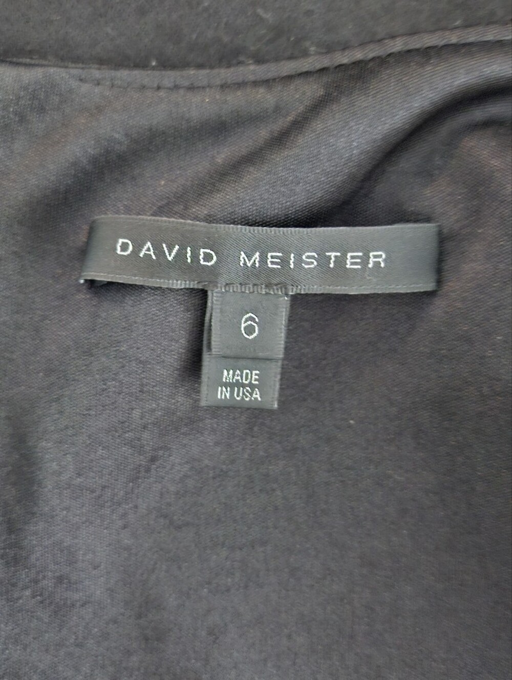 David Meister Black Sheath Dress with Royal Blue Inset Panels Size 6 - Picture 5 of 5